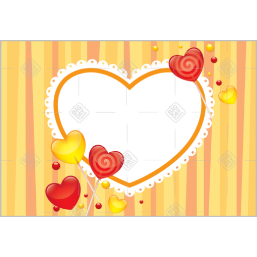 Love heart cut out frame - landscape