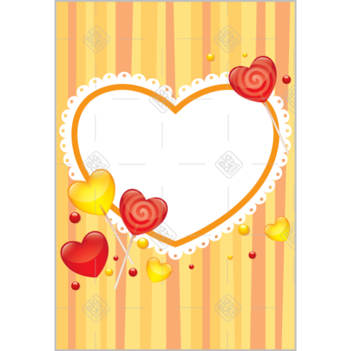 Love heart frame - portrait