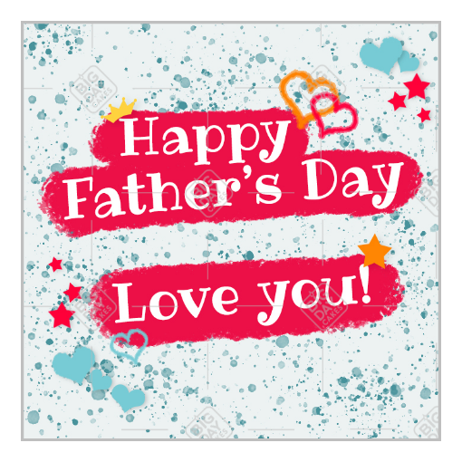 Fathers Day love you topper - square