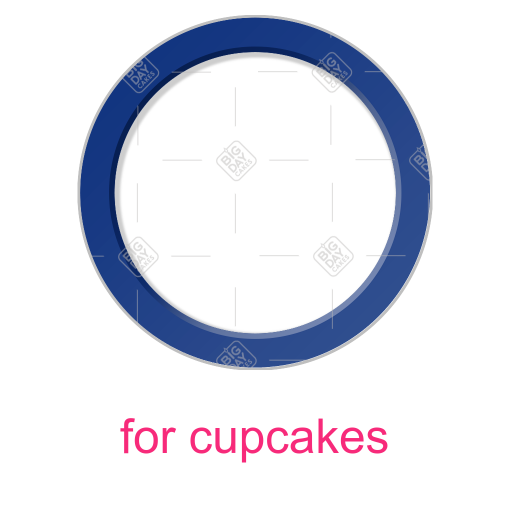 Simple dark blue frame - cupcake