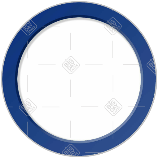 Simple dark blue frame topper - round