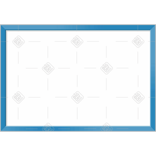 Simple mid blue thin frame topper - landscape