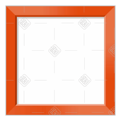Simple orange frame topper - square
