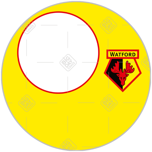 Watford FC Happy Birthday photo frame - round