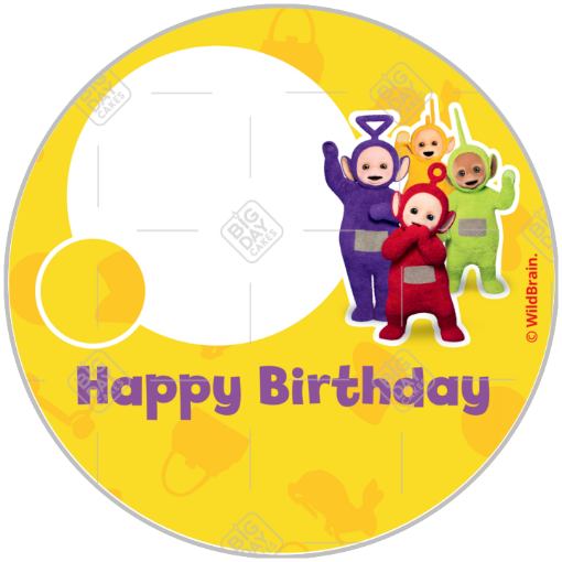 Teletubbies-HB-photo frame - round