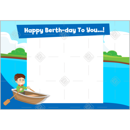 Happy-Berthday frame - landscape