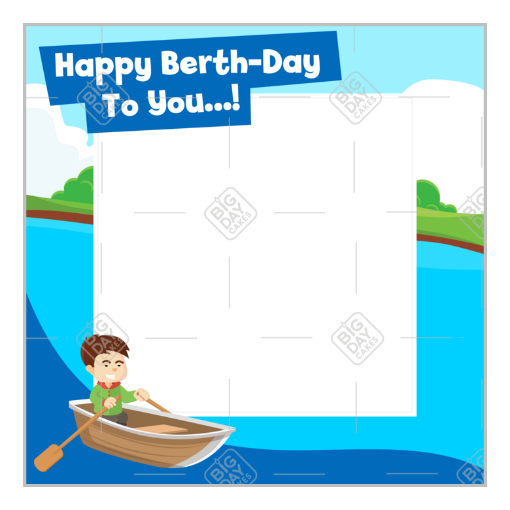 Happy-Berthday frame - square